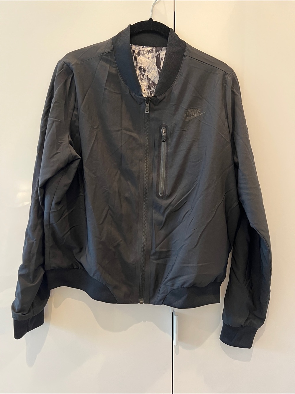 Nike black reversible bomber jacket